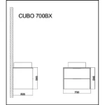 Viseći ormarić za lavabo beli
