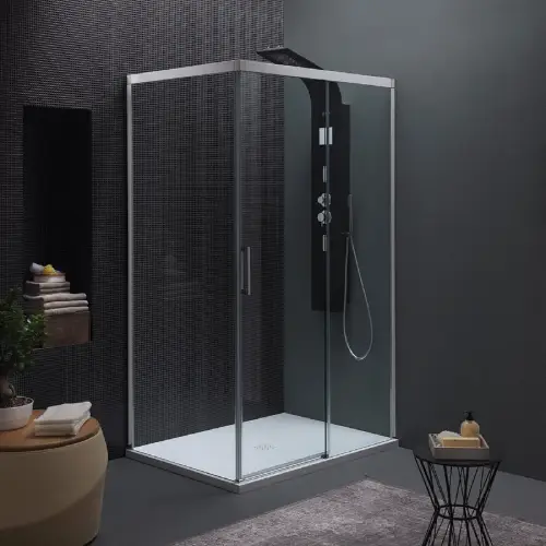 tuš kabina 120x90 montes silver srebro sjaj