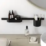 Crni zidni set za kupatilo WallStoris