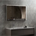 Crno LED ogledalo 100x70