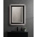 LED ogledalo crni okvir 60x80