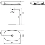 Roze lavabo Ipalys 60 cm