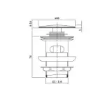 Сифон click-clack метален S951-281