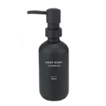 Crni stakleni dozer za sapun 250 ml